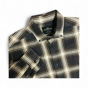 Rodd & Gunn Mens Medium Midnight Plaid Glenene Sports Fit LS Button Down Shirt